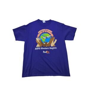 AGFS Western Region T Shirt FedEx Express Size L Port & Company Purple